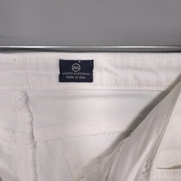 AG ADRIANO GOLDSCHMIED Women's Jeans 28R THE ANGEL Boot Cut Flare White USA MADE - Picture 9 of 15